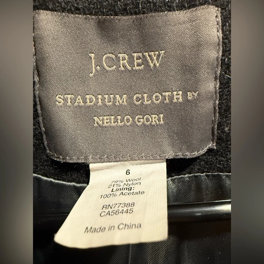 J. Crew Majesty Heather Charcoal Wool Peacoat Size 6 - Picture 6 of 8